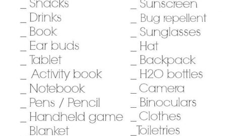 Image for Printable Road Trip Packing List