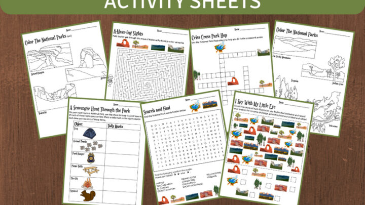 National Parks Activity Sheets by Photo Jeepers