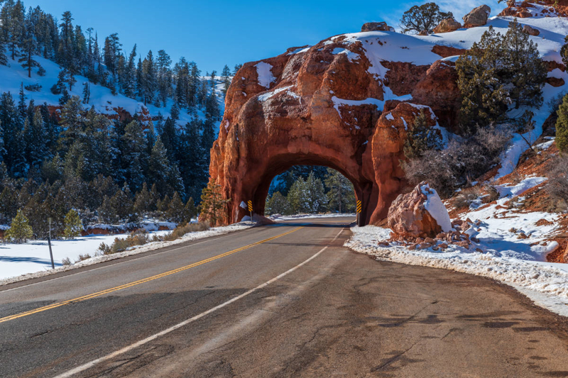 Red Canyon tunnel in the winter