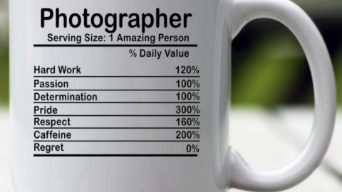 Image for Photographer Nutrition Facts Mug