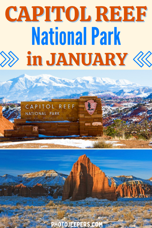 Capitol Reef National Park in January