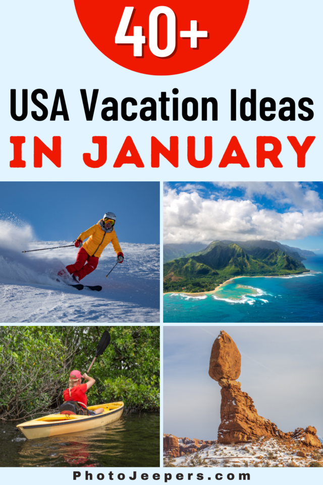 40+ USA Vacation ideas in January