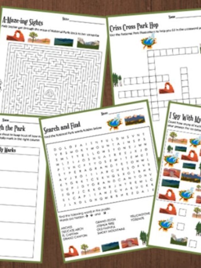 Printable National Parks Activity Pack For Kids Story