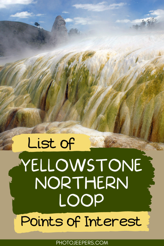 list of yellowstone northern loop points of interest