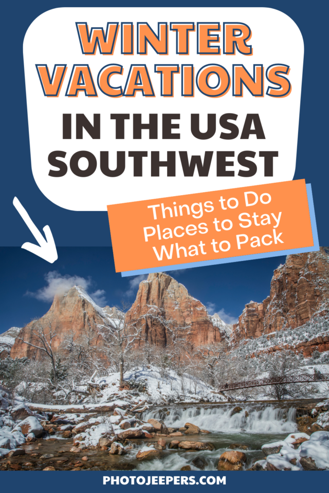 winter vacations in the USA Southwest