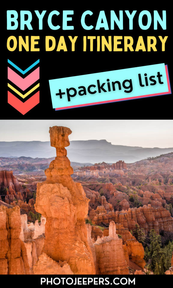 Bryce Canyon One Day Itinerary plus packing list