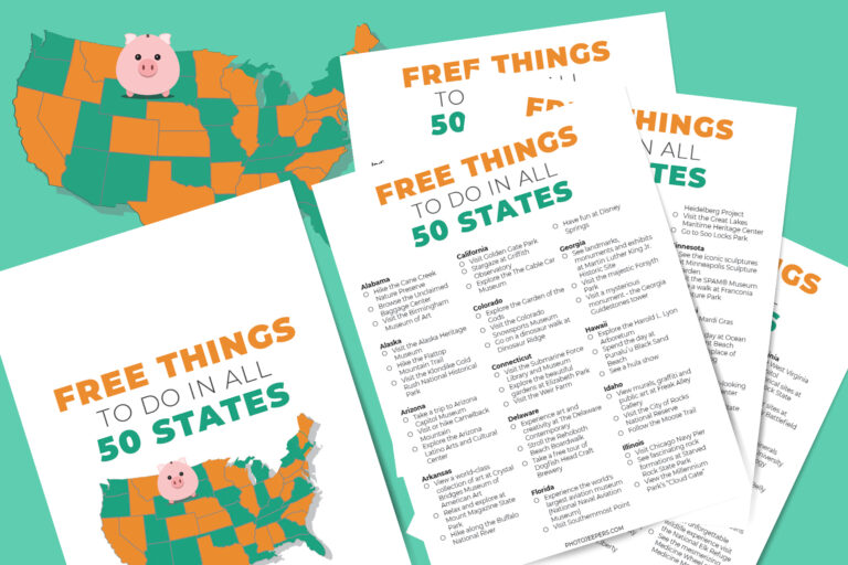 40+ Free Things to Do in the US By Region (Free Printable)
