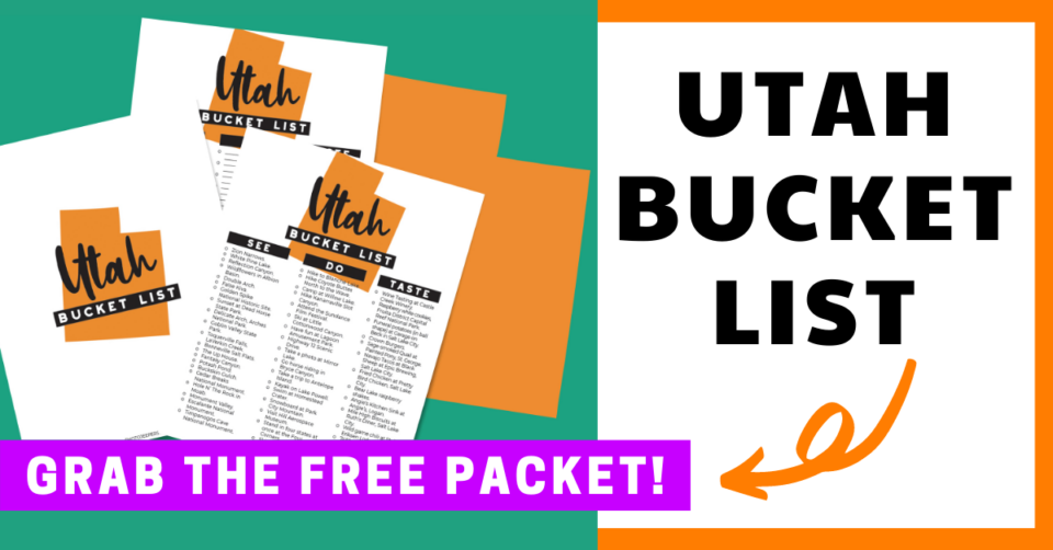 utah bucket list - grab the free packet
