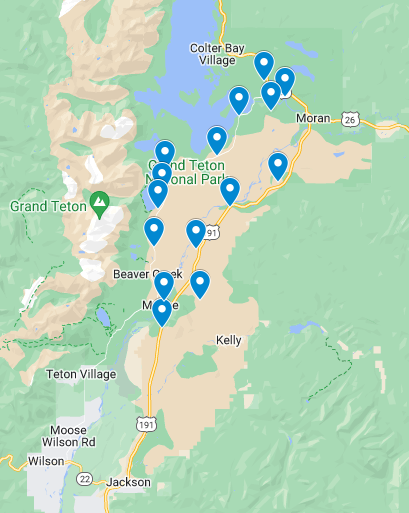 Grand Teton scenic drive map
