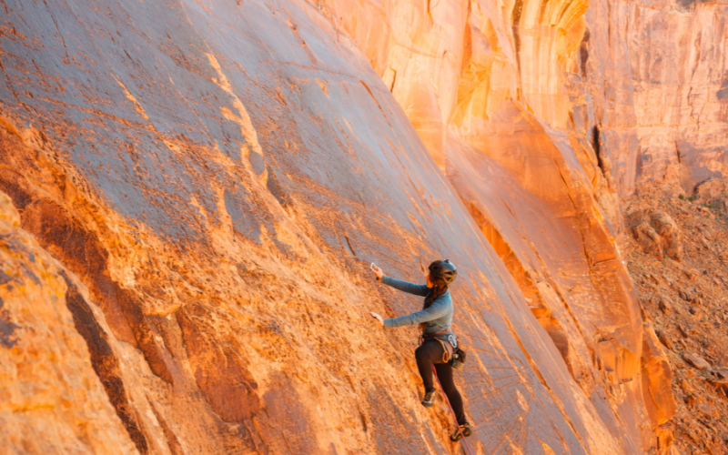 Rock climbing in Moab