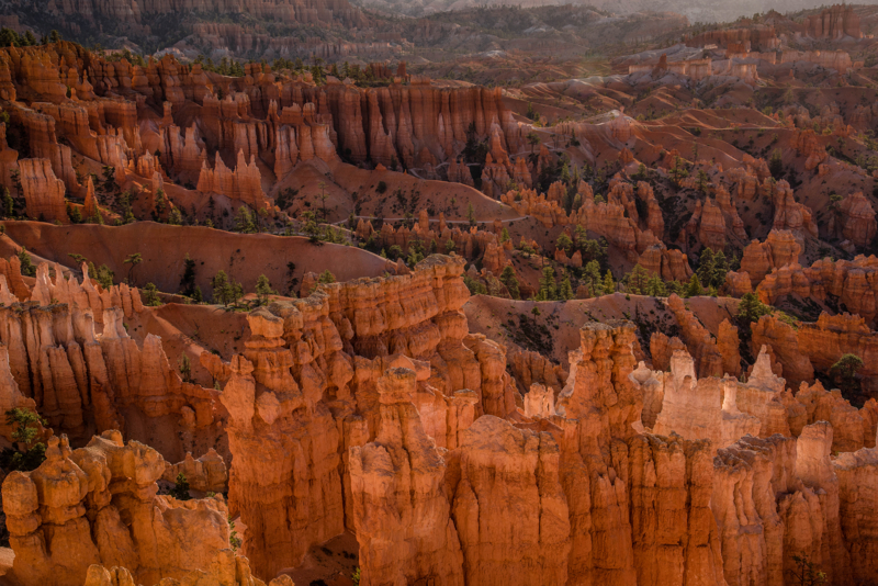 view from sunrise to sunset trail at Bryce Canyon