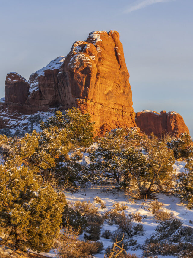 Utah in the winter with snow