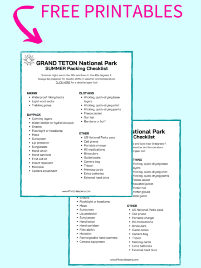 Grand Teton Packing Lists Story