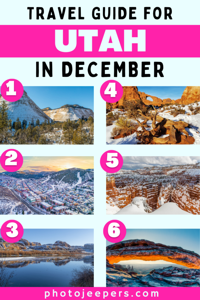 travel guide for Utah in December