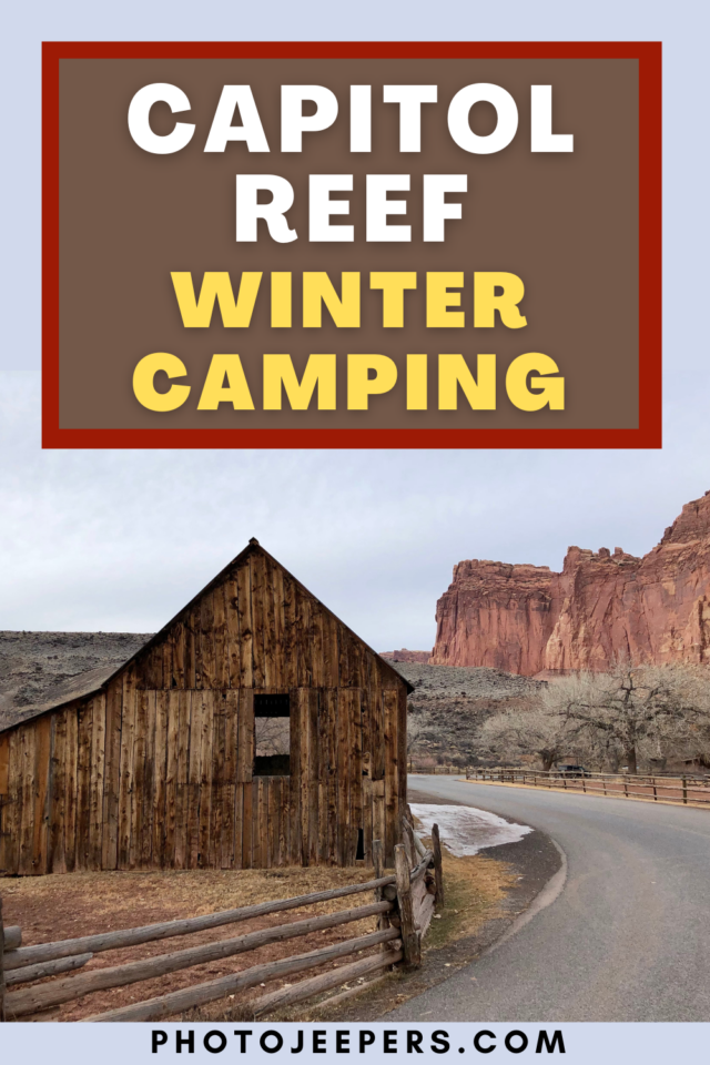 Capitol Reef winter camping