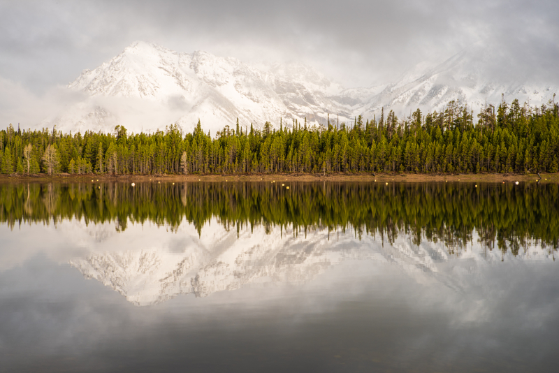 Colter Bay in the spring at Grand Teton