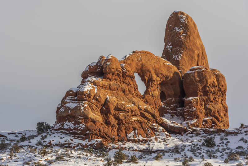 Turret Arch in the snow