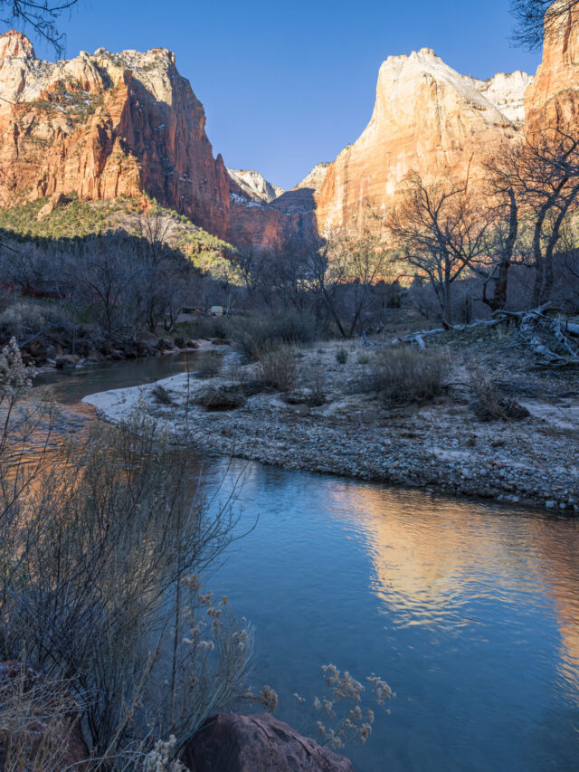 Zion in the winter