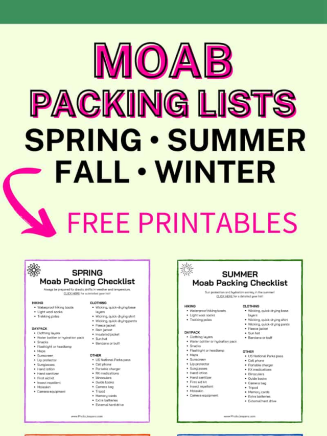 Moab Utah Packing Lists Story