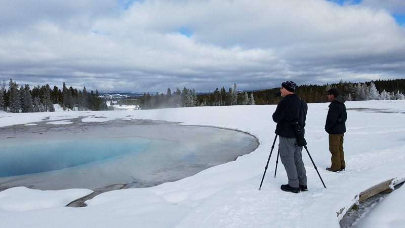 photographer and guide at Yellowstone in the winter 