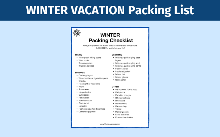 Winter Vacation Packing List + Free Printable