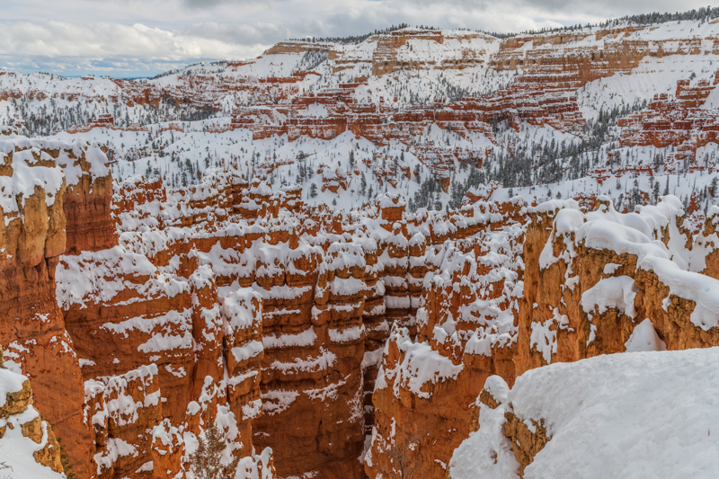 Bryce Canyon sunset point snow