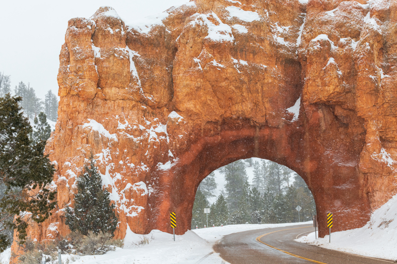 Red Canyon Tunnel in the winter 