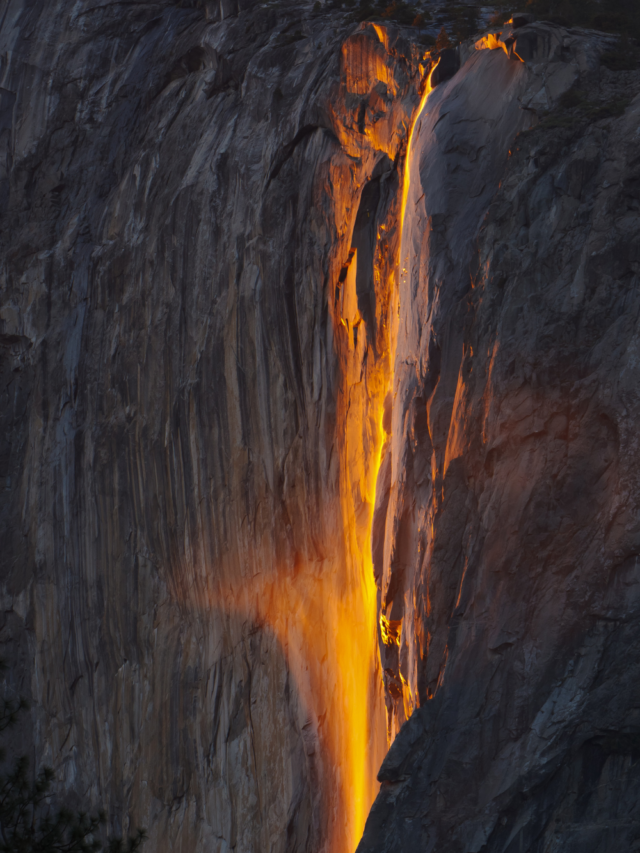 horsetail falls in Yosemite National Park