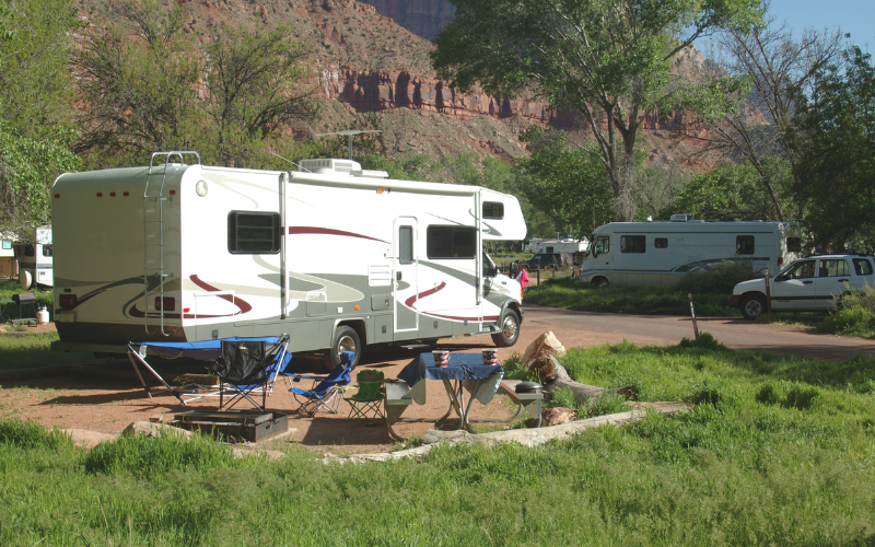 RV camping at Zion National Park