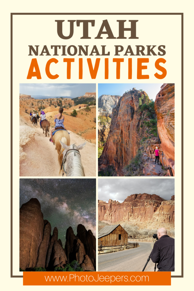 Utah National Park activities