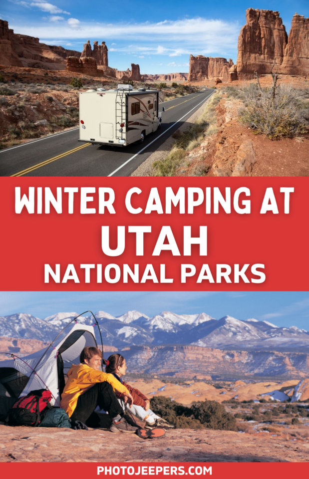 Winter camping at Utah National Parks