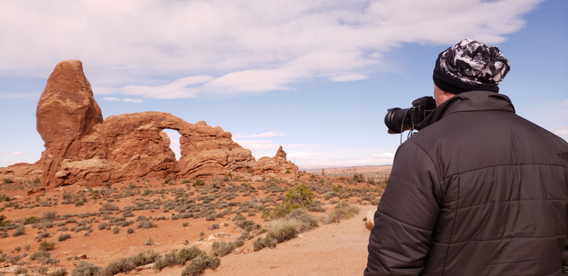 photographer at Arches National Park