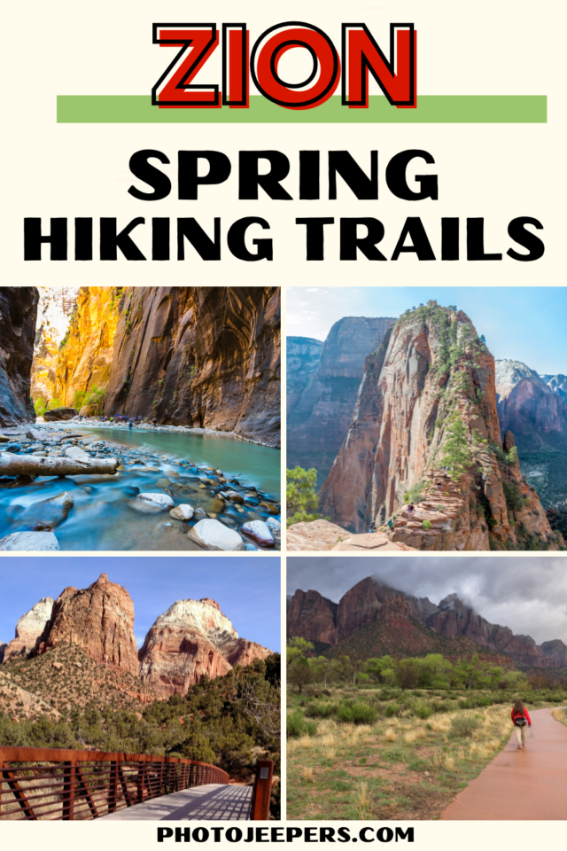 Zion spring hiking trails