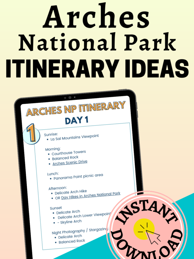 Arches National Park Itinerary Story