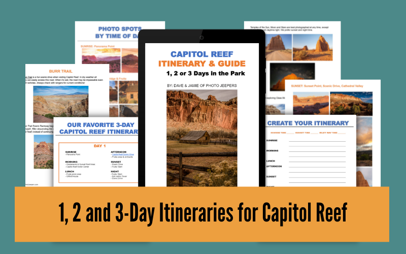 1, 2, 3 day itineraries to Capitol Reef