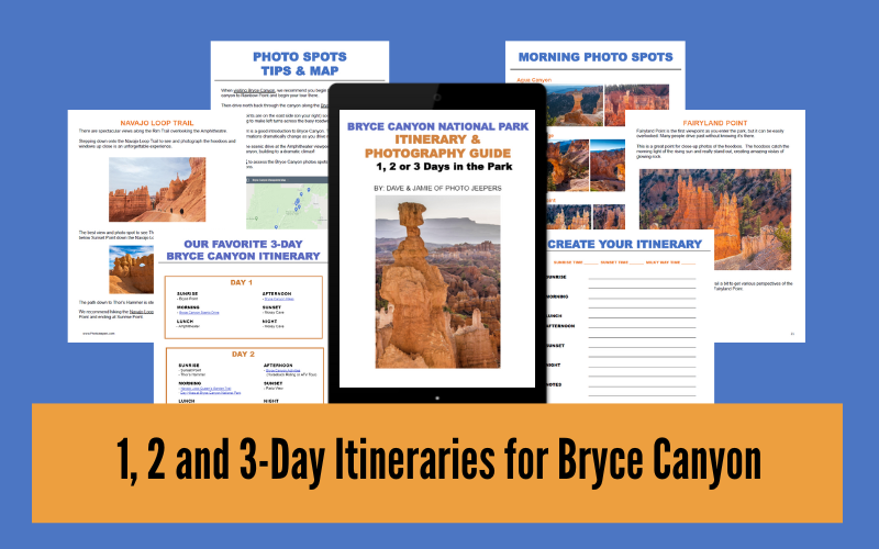 1 2 3 day itineraries to bryce canyon