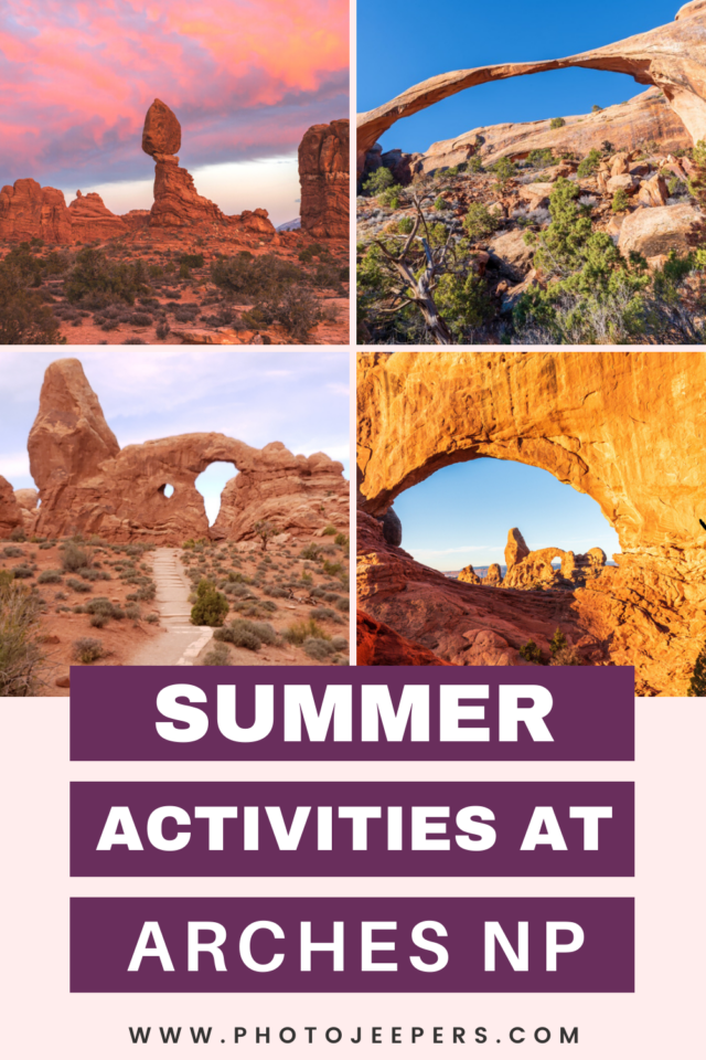Summer activities at Arches National Park