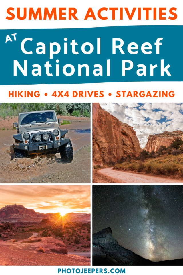Summer activities at Capitol Reef National Park