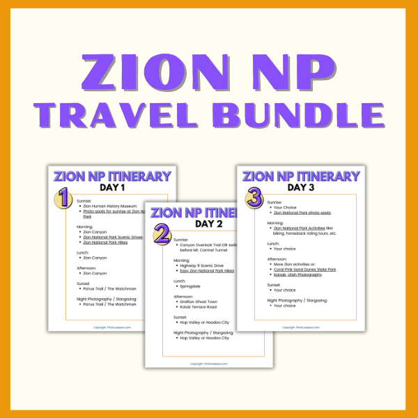 Zion NP Travel Bundle