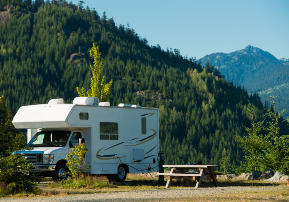 RV camping near Yellowstone 