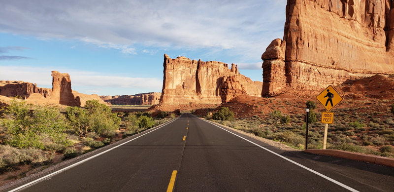Scenic drive at Arches National Park