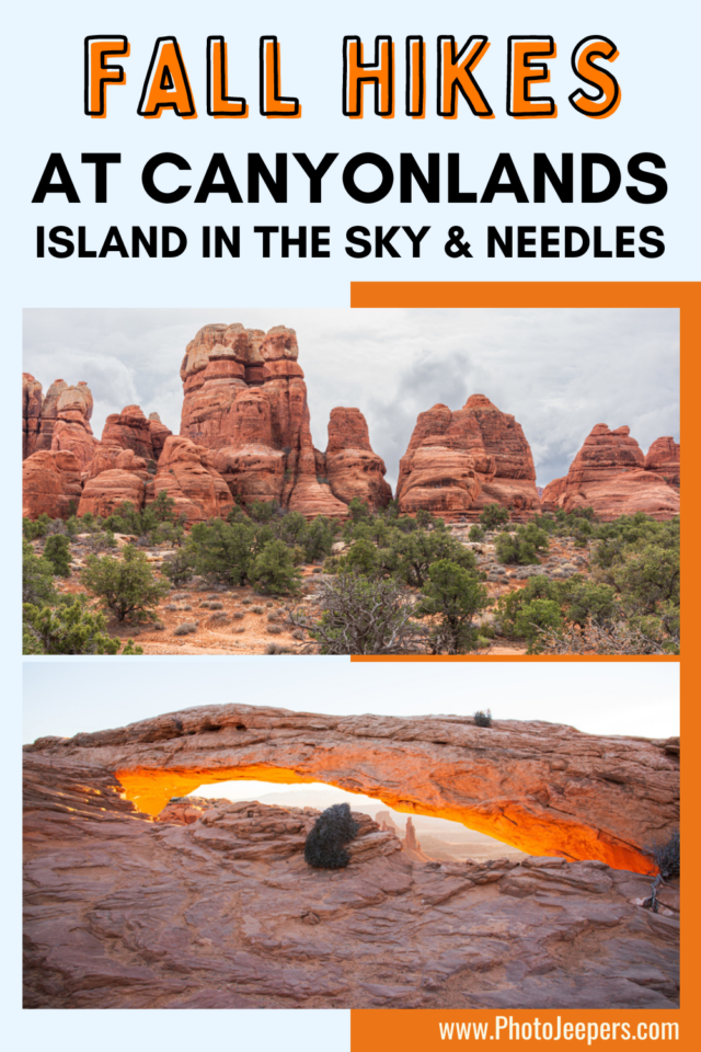 Fall hikes at Canyonlands Island in the Sky and Needles