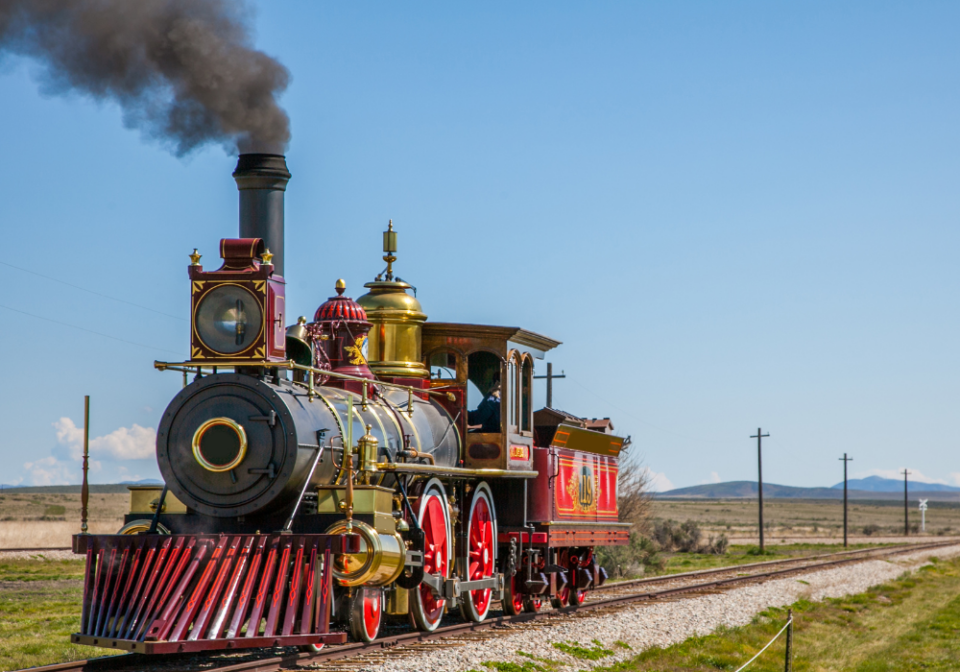 Locomotive at Golden Spike National Historical Park Utah