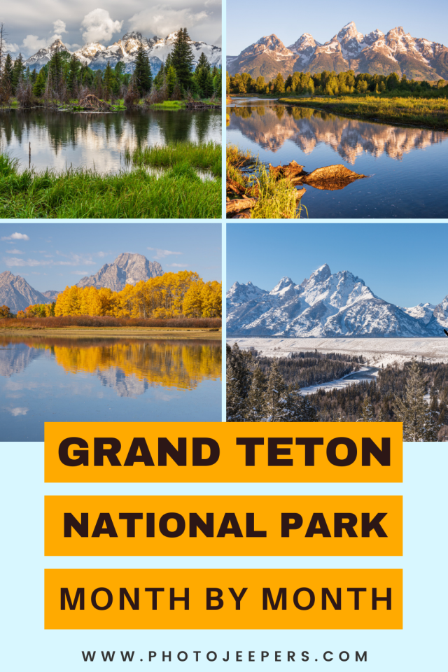 Grand Teton National Park month by month