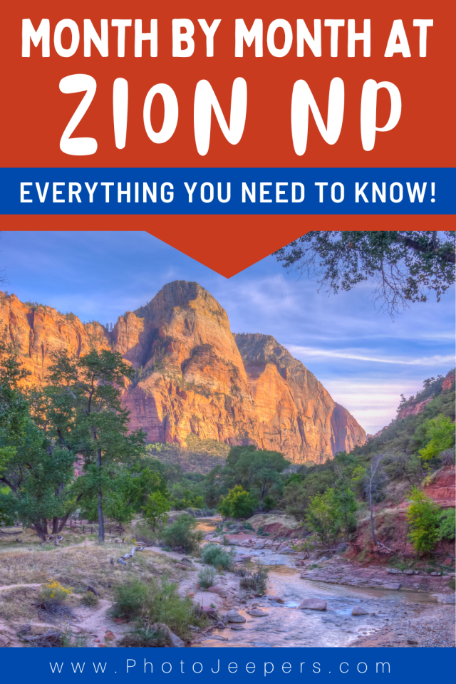 month by month at Zion National Park
