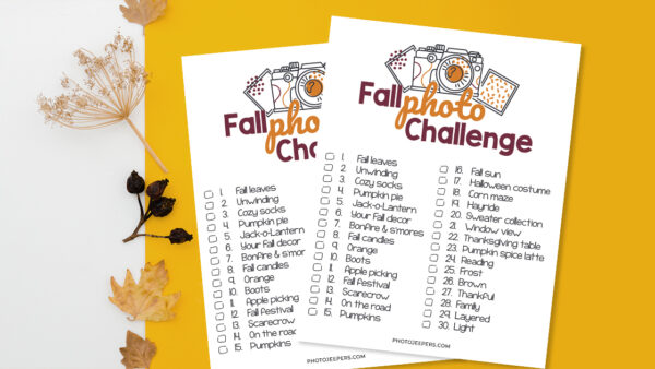 Fall Photo Challenge Printable - PhotoJeepers