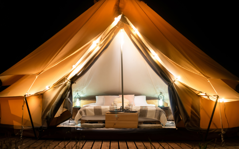glamping tent near Canyonlands