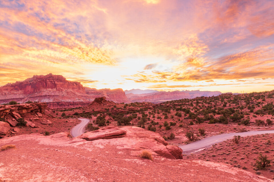 sunrise at Panorama Point Capitol Reef by Photo Jeepers
