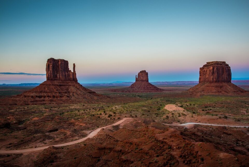 Blue hour at Monument Valley