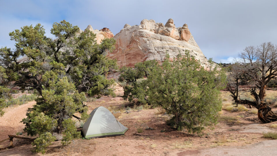 Tent camping at White Pocket